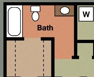 2 Bedroom 1 Bath Aspen Village